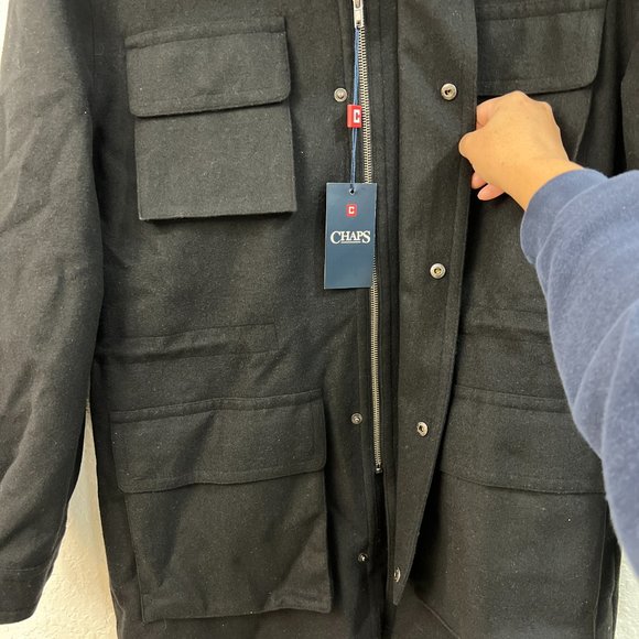 Chaps Men's Casual Coat Black Size 42 Reg - Picture 4 of 12